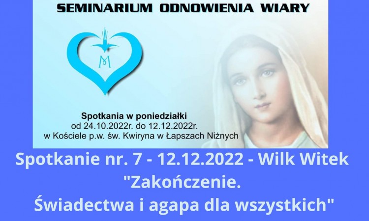 SEMNIARIUM ODNOWY WIARY-ZAKOŃCZENIE